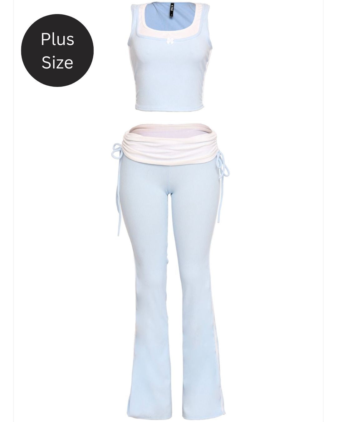 Plus Size Blue Two Set