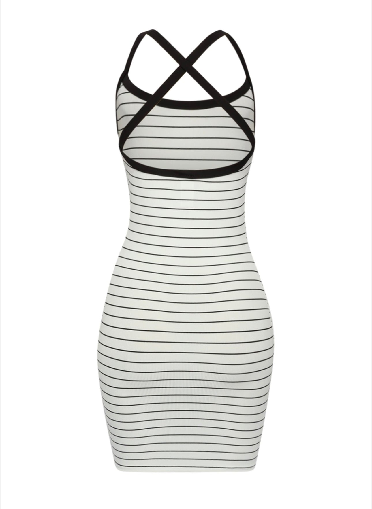 Cross Back Stripe Dress