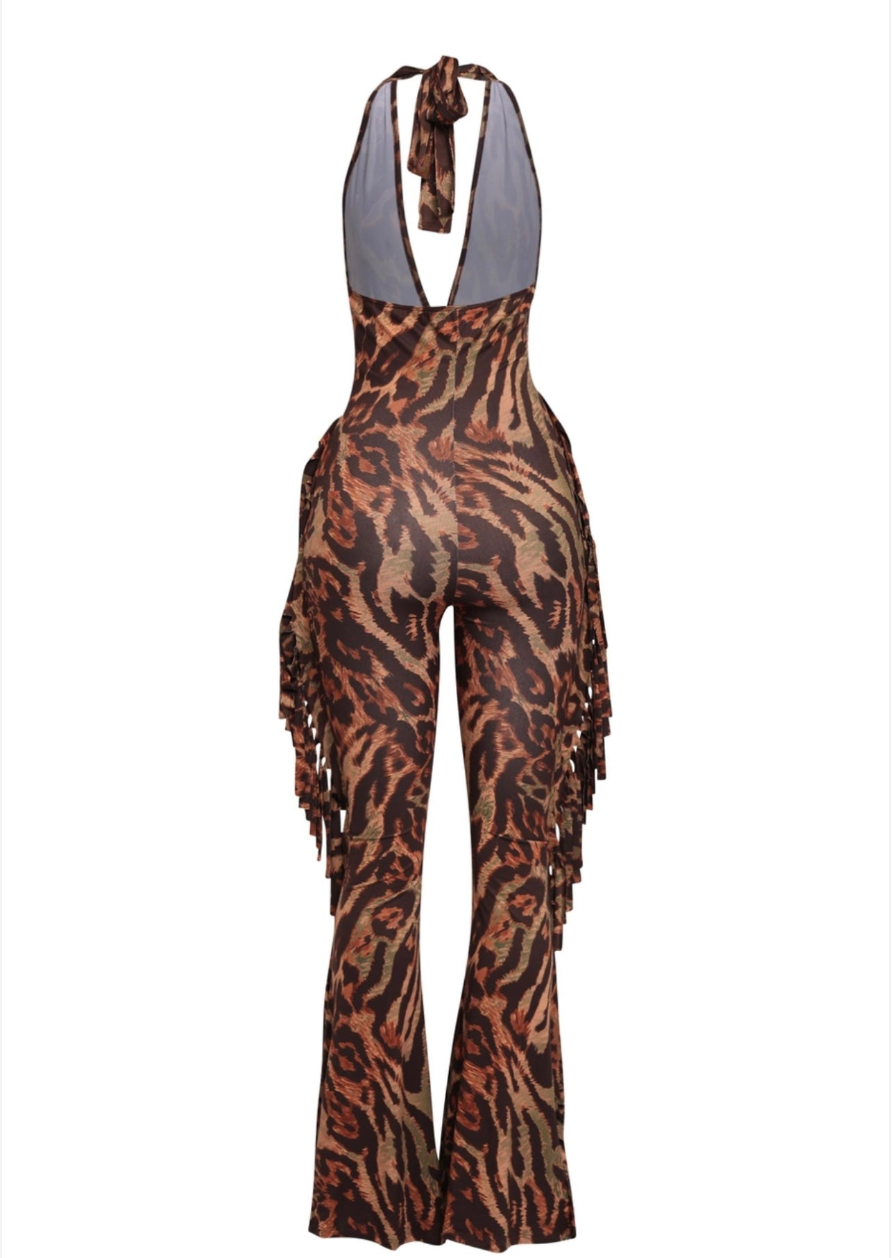 Plus Size Leopard Jumpsuit
