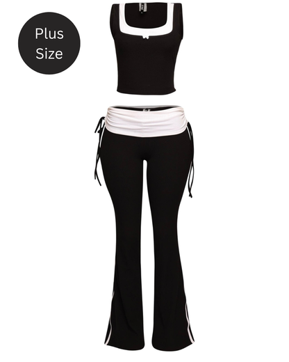 Plus Size Sleeveless Two Piece set