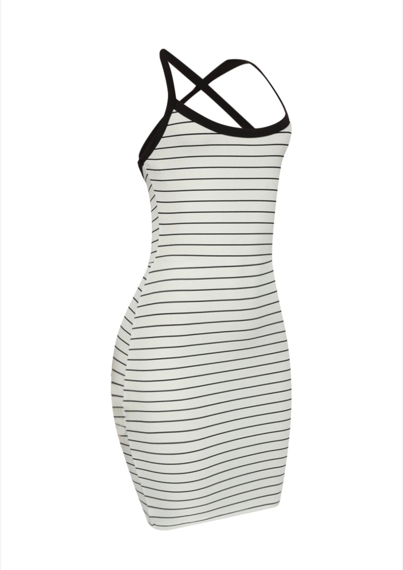 Cross Back Stripe Dress
