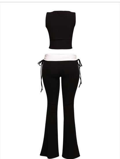 Plus Size Sleeveless Two Piece set