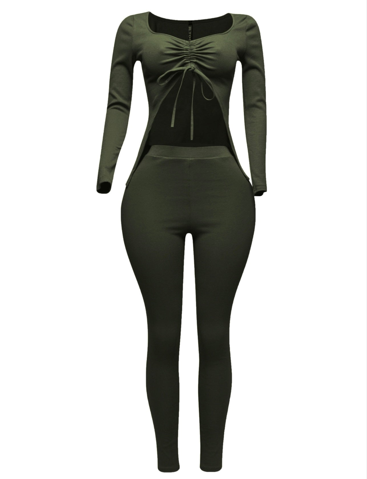 Green Open Two Piece