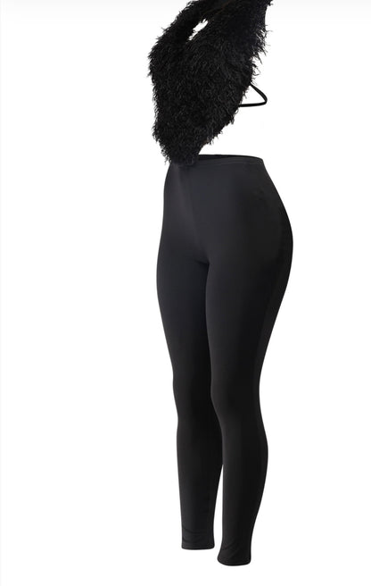 Black Furry Two Piece Set