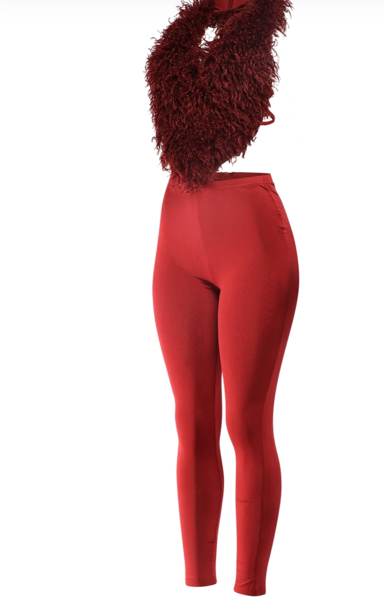 Wine Furry Two Piece